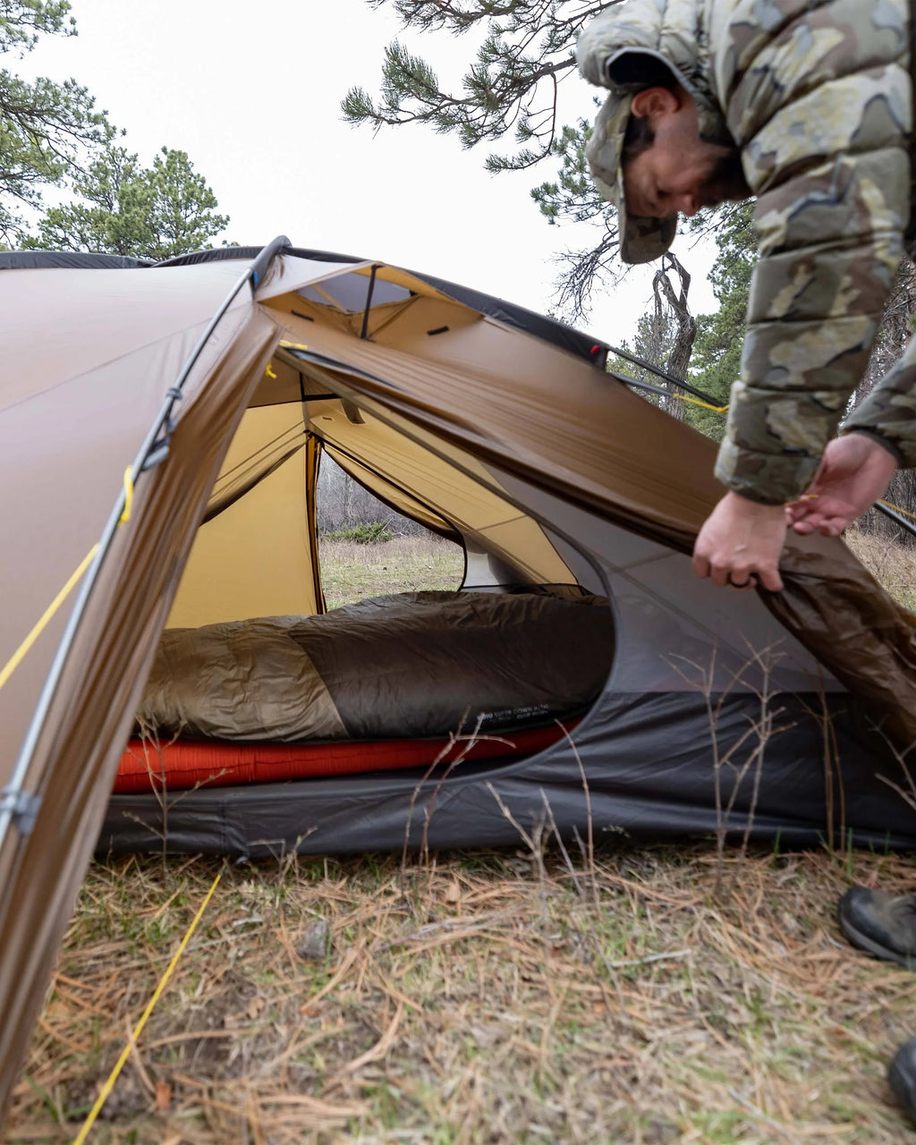 Mountain Star 3 Person Tent Set | Gunmetal-Camel